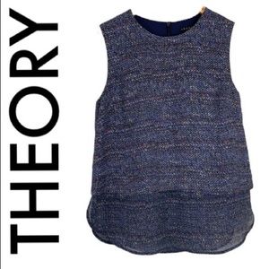 Theory sleeveless silk blouse tank Size Small